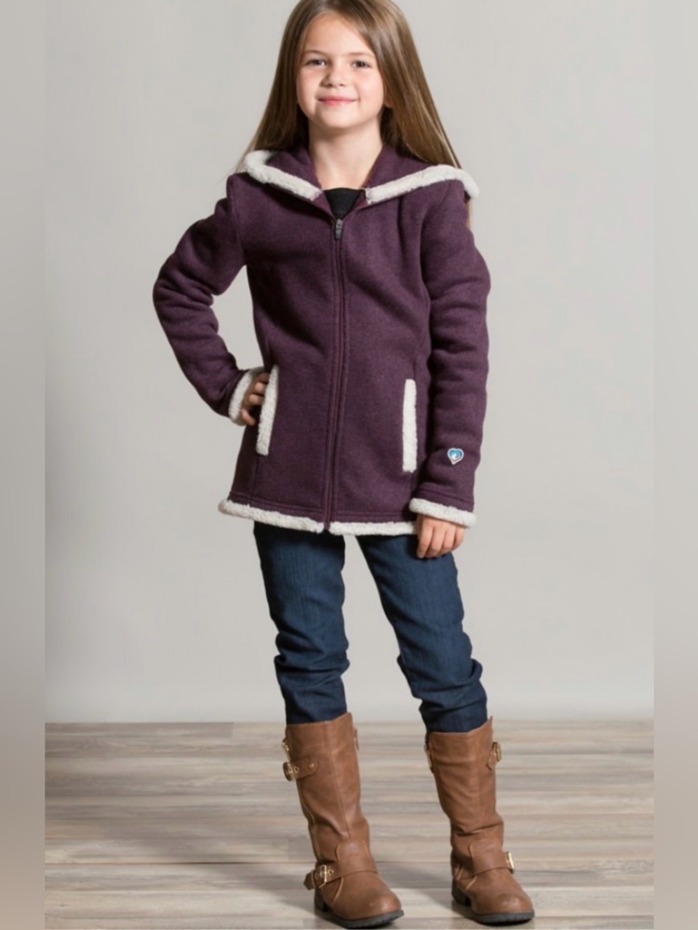 KUHL Girls Apres Hooded Fleece Jacket